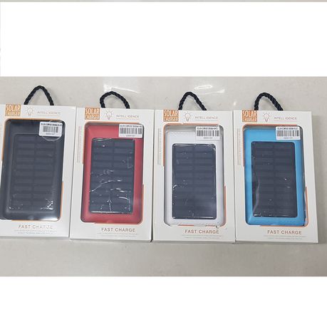 Solar Charging Power Bank 15000 mAh Drop Shock Assorted Colours_2